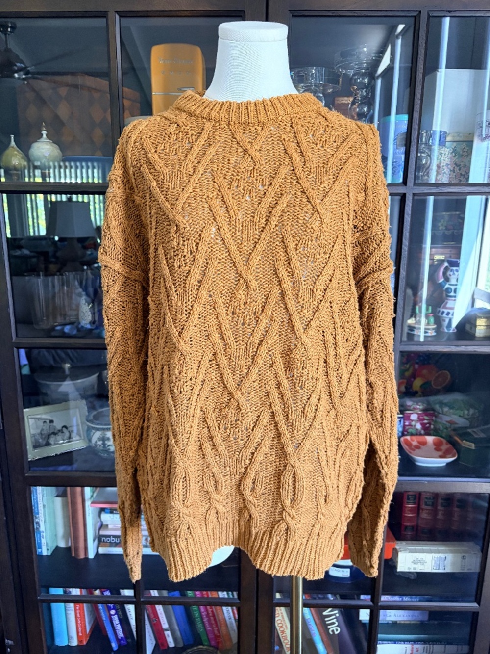 Free People, Cotton Cable Knit Sweater, size Small